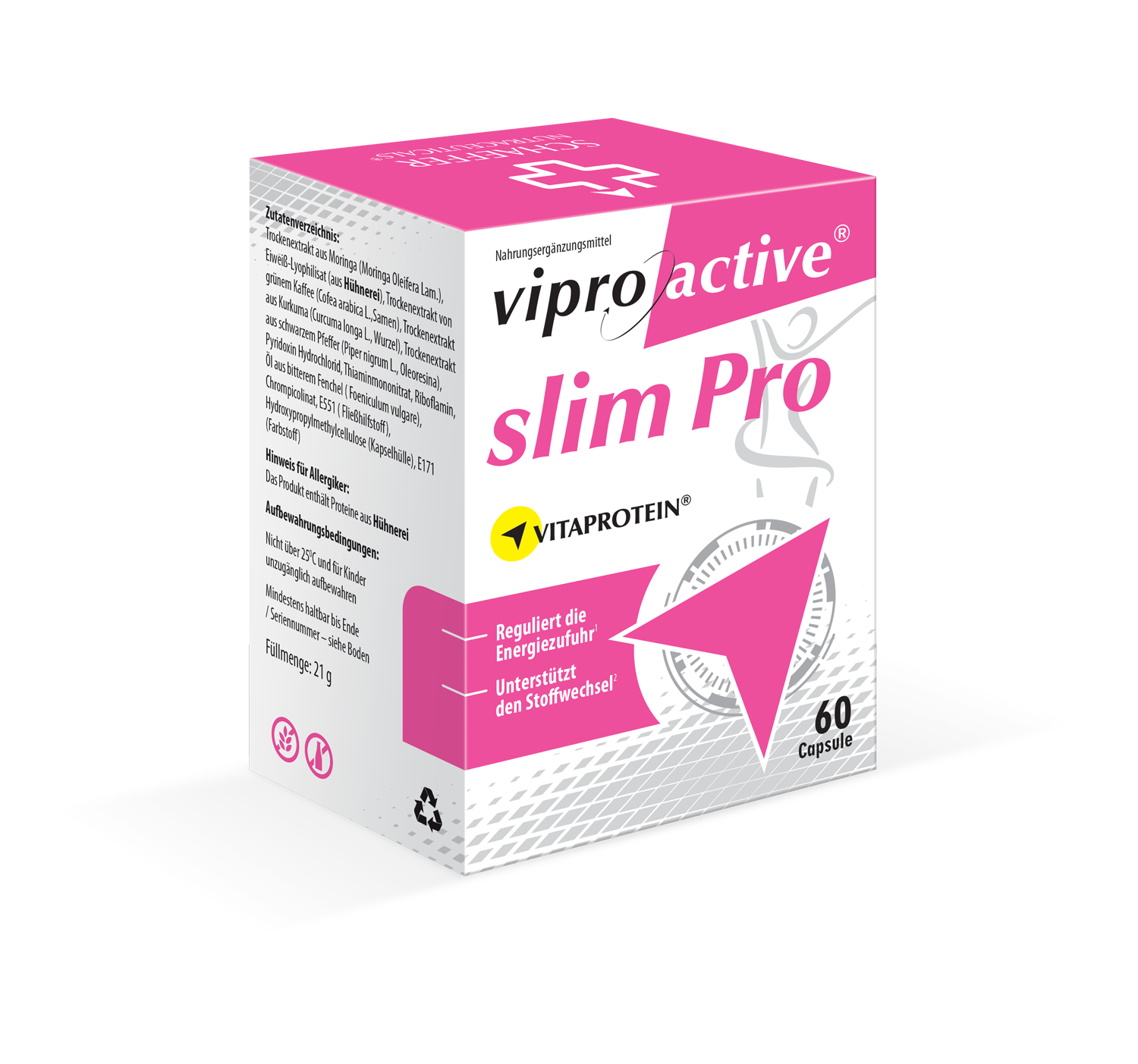 Viproactive® | Slim Pro für Stoffwechsel und Abnehmen - 60 Kapseln