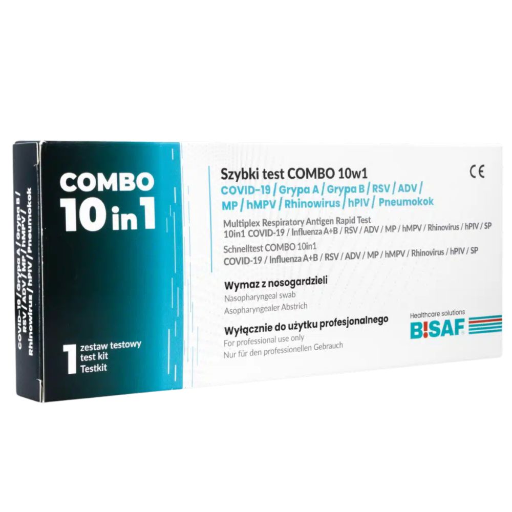BISAF | 10in1 Test - Covid-19, Influenza A+B, RSV, ADV, hMPV, RhV, hPIV, MP, SP + Gratis Nanovio