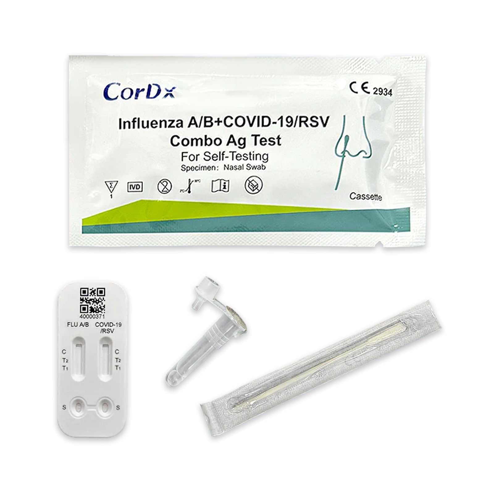 CorDx Combo-Selbsttest 4in1 SARS-CoV-2, Influenza A/B & RSV