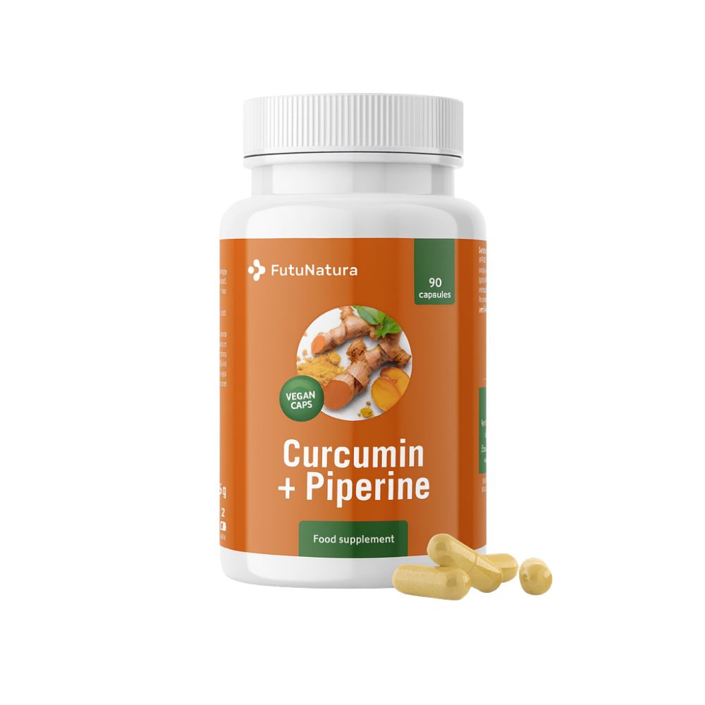FutuNatura | Curcumin + Piperin 500 mg - Antioxidans - 90 Kapseln