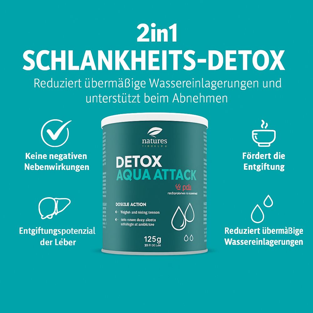 Nature's Finest I Detox AquaAttack für Entwässerung und Abnehmen