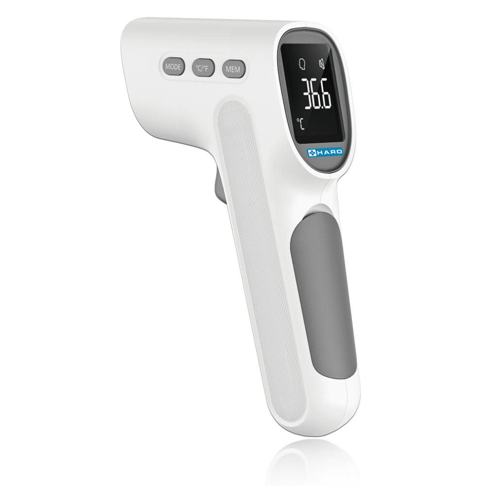 Haro | Digitales Infrarot‑Thermometer – Berührungslose Messung + Batterien enthalten