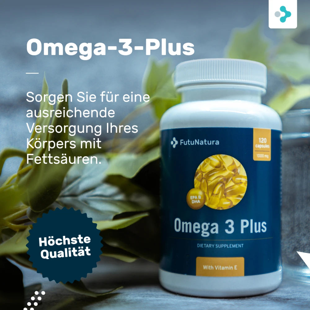 FutuNatura | Omega-3-Plus 1000 mg für das Herz und Gehirn - 120 Weichkapseln