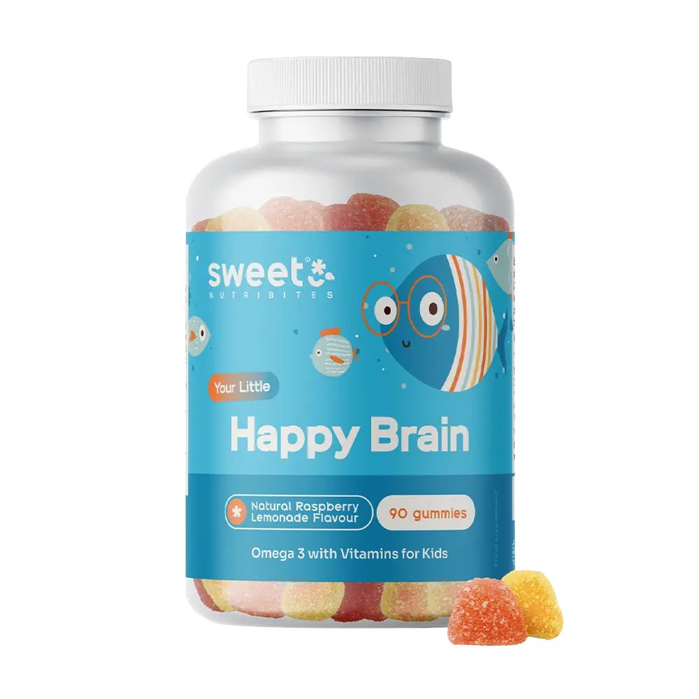 Sweet Nutribites | Happy Brain – Gummis für Kinder mit Omega-3 - 90 Gummibonbons