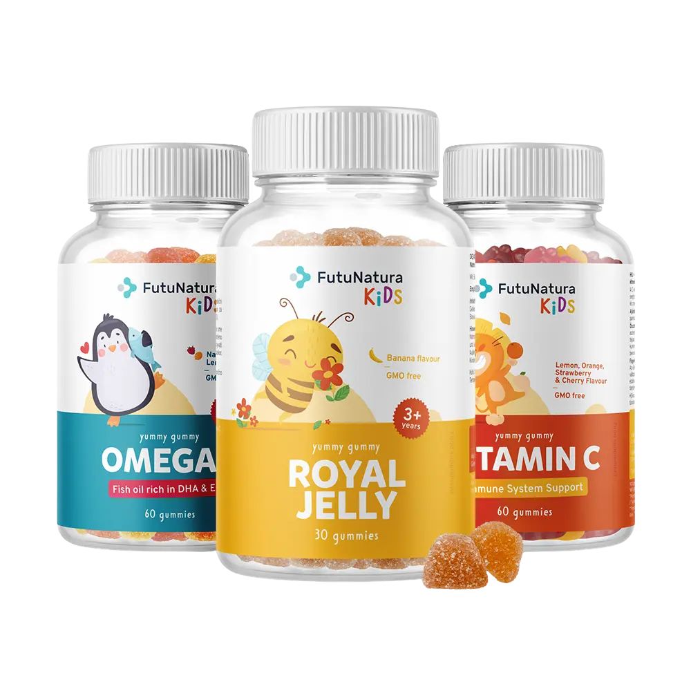 FutuNatura | KIDS Bienchen Set (150 Gummibärchen) Omega 3 - Royal - Vitamin C