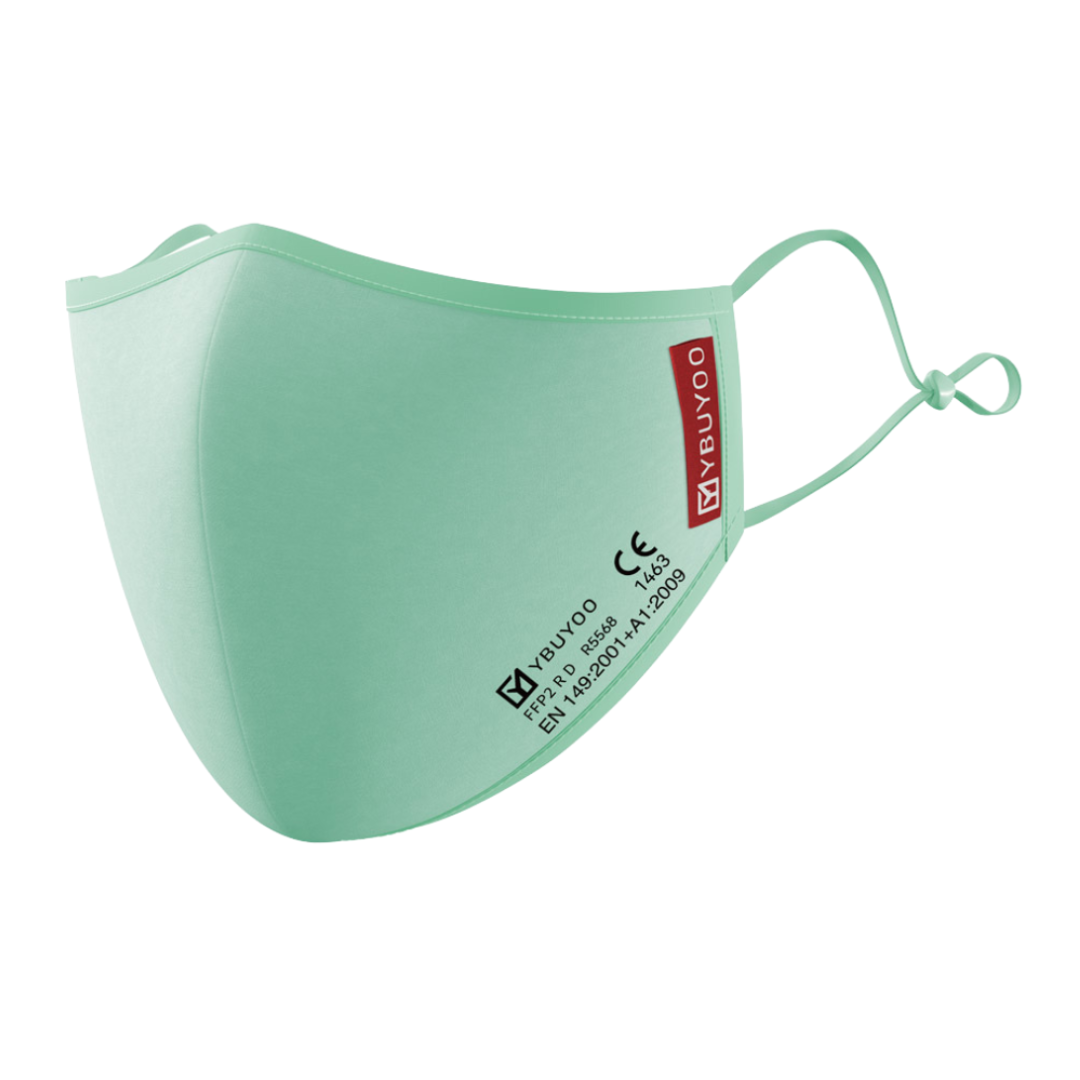 Nano FFP2 I Waschbar I Mintgrün I 100% Baumwolle I NEU