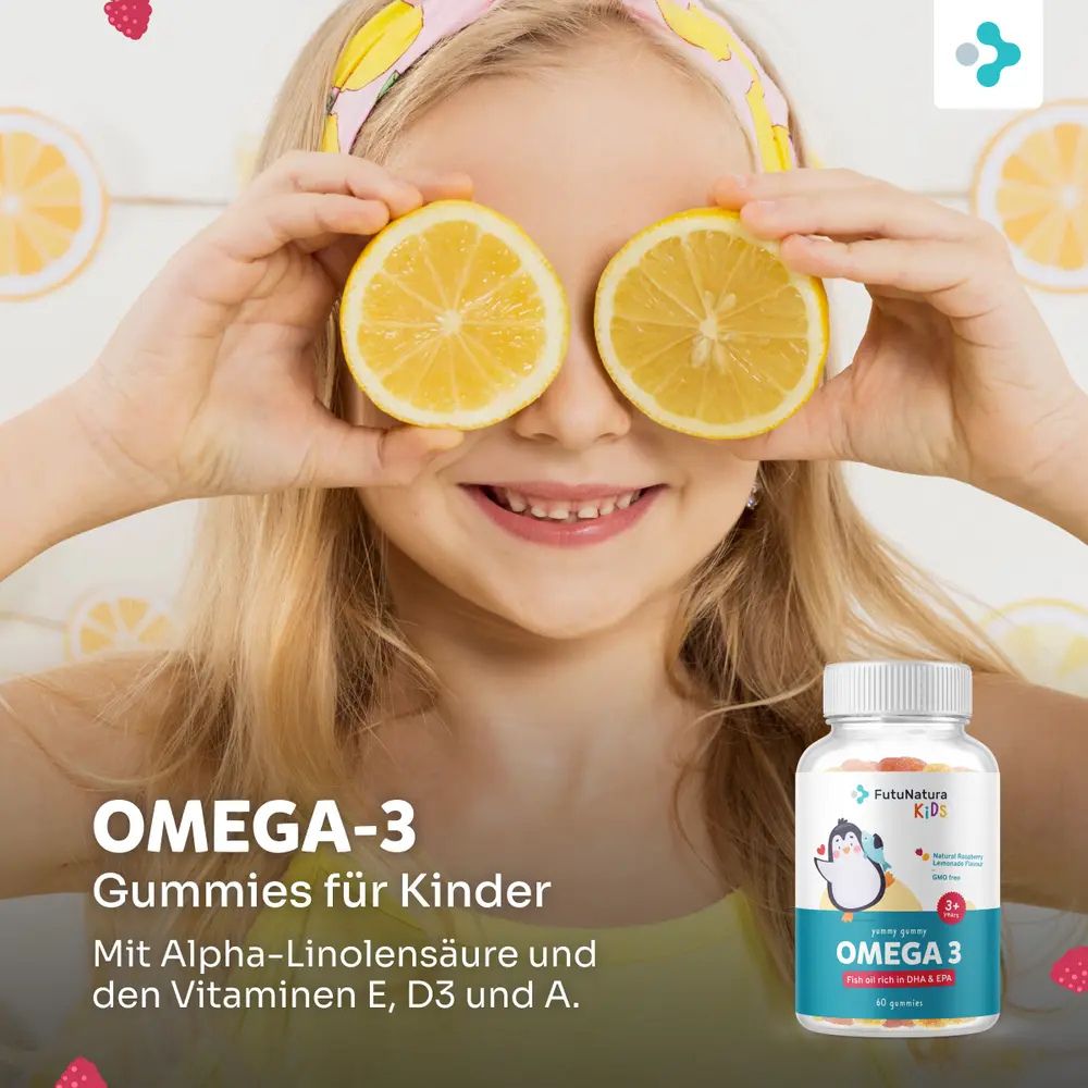 FutuNatura | Omega-3 Gummies für Kinder – zur Unterstützung des Gehirns und der Sehkraft