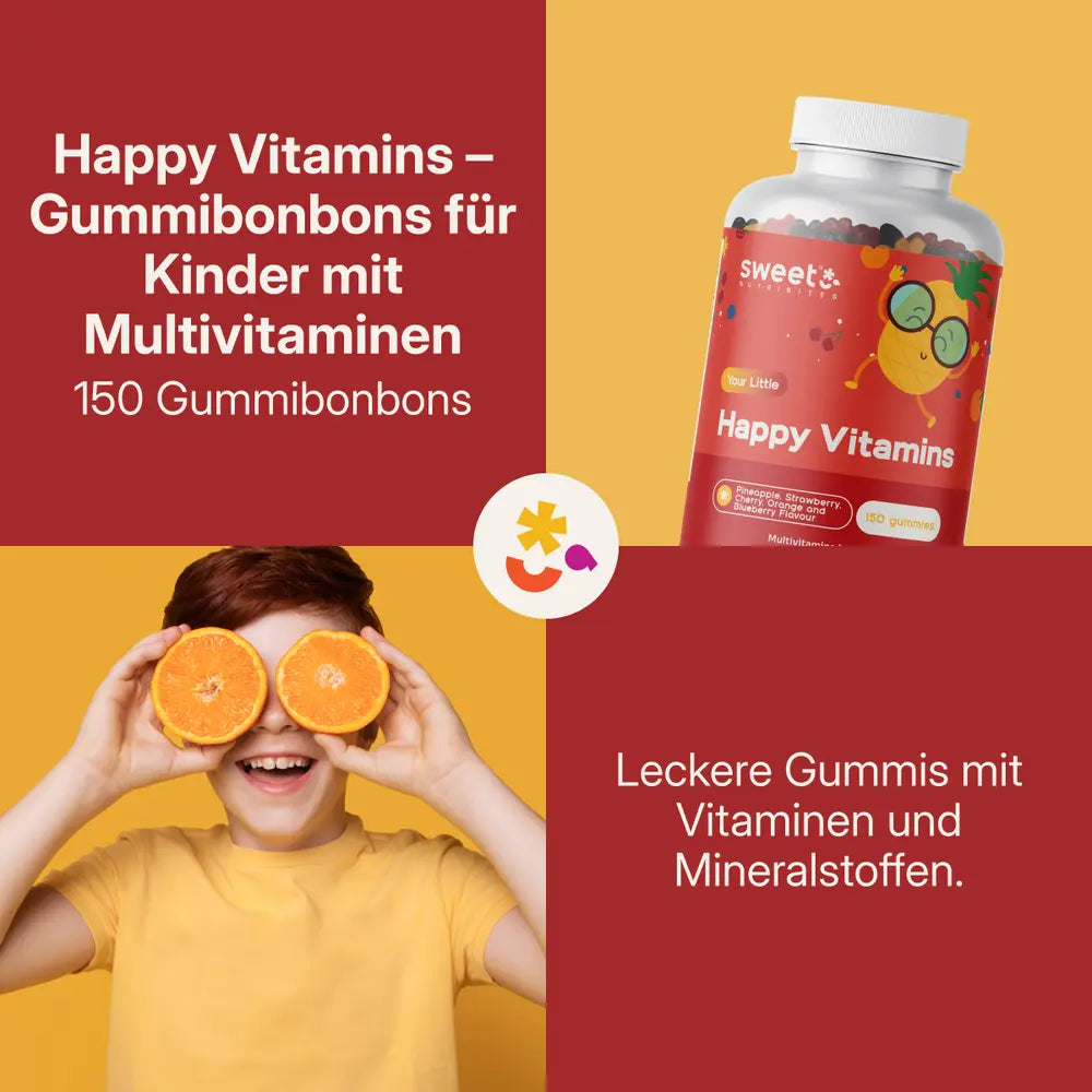 Sweet Nutribites | Happy Vitamins – Multivitaminen für Kinder - 150 Gummibonbons