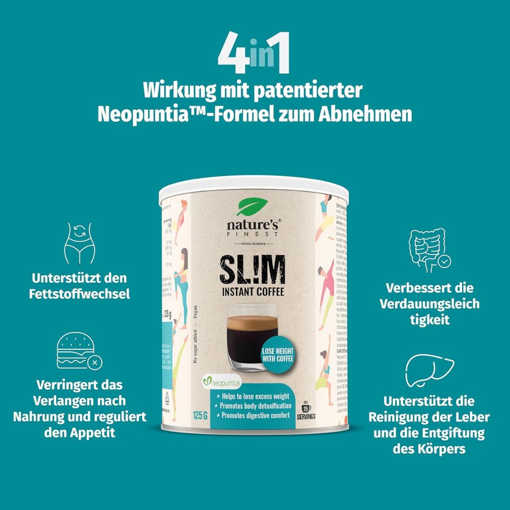 Nature`s Finest | SL!M Kaffee zur Unterstützung des Abnehmstoffwechsels