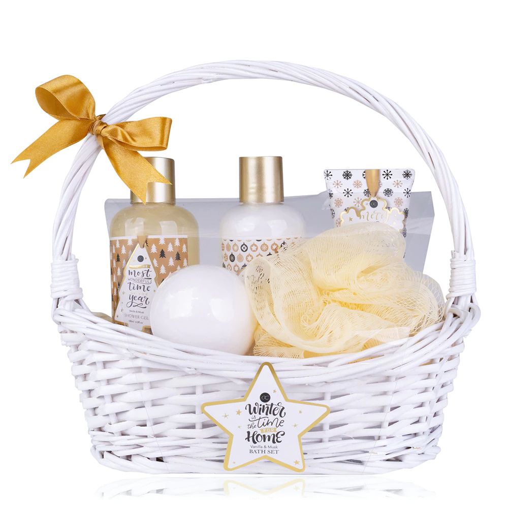 Accentra | Badeset Winter Magic 4-teilig mit Geschenkkorb