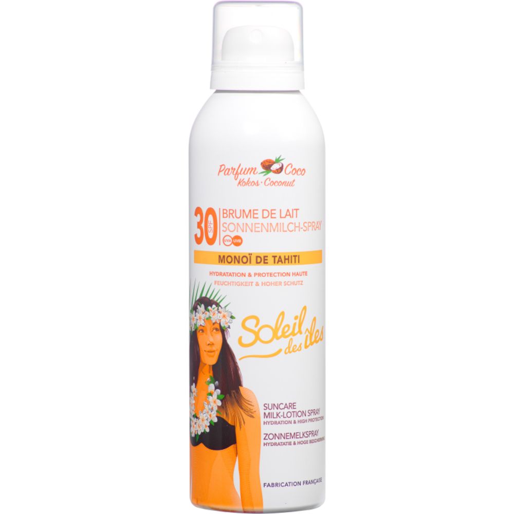 Soleil des Iles | Sonnenschutz-Milchspray mit Kokosduft - SPF30