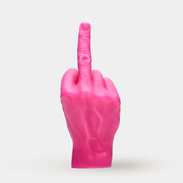 F*uck You Kerze | CandleHand | Handzeichen Mittelfinger | Pink