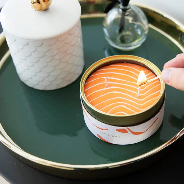 Kerzen Dose Orange Lachs | CandleCan | Duftkerze Orangenduft