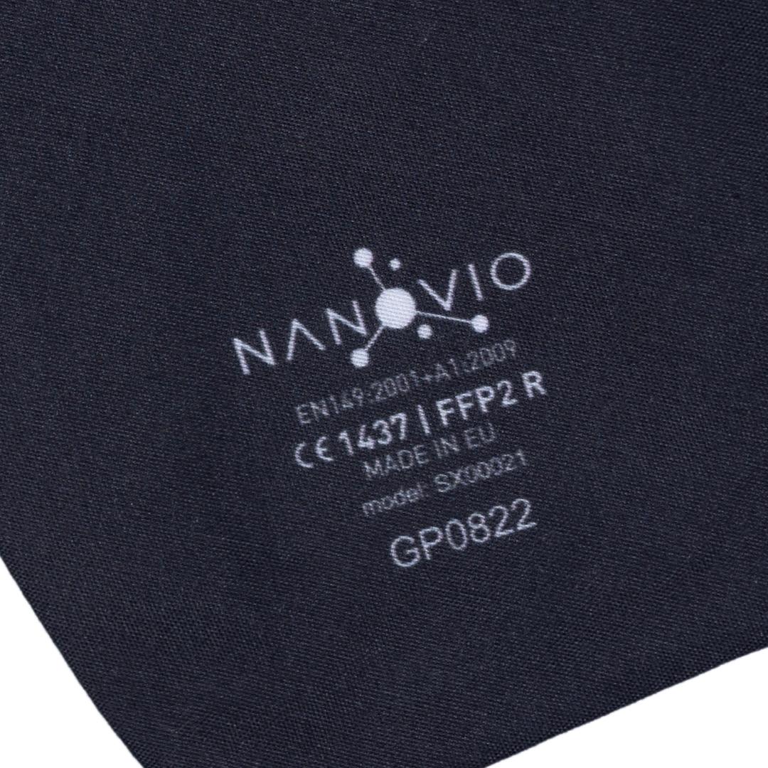 Nanovio FFP2 Maske wiederverwendbar I Black I Nano Maske aus Europa