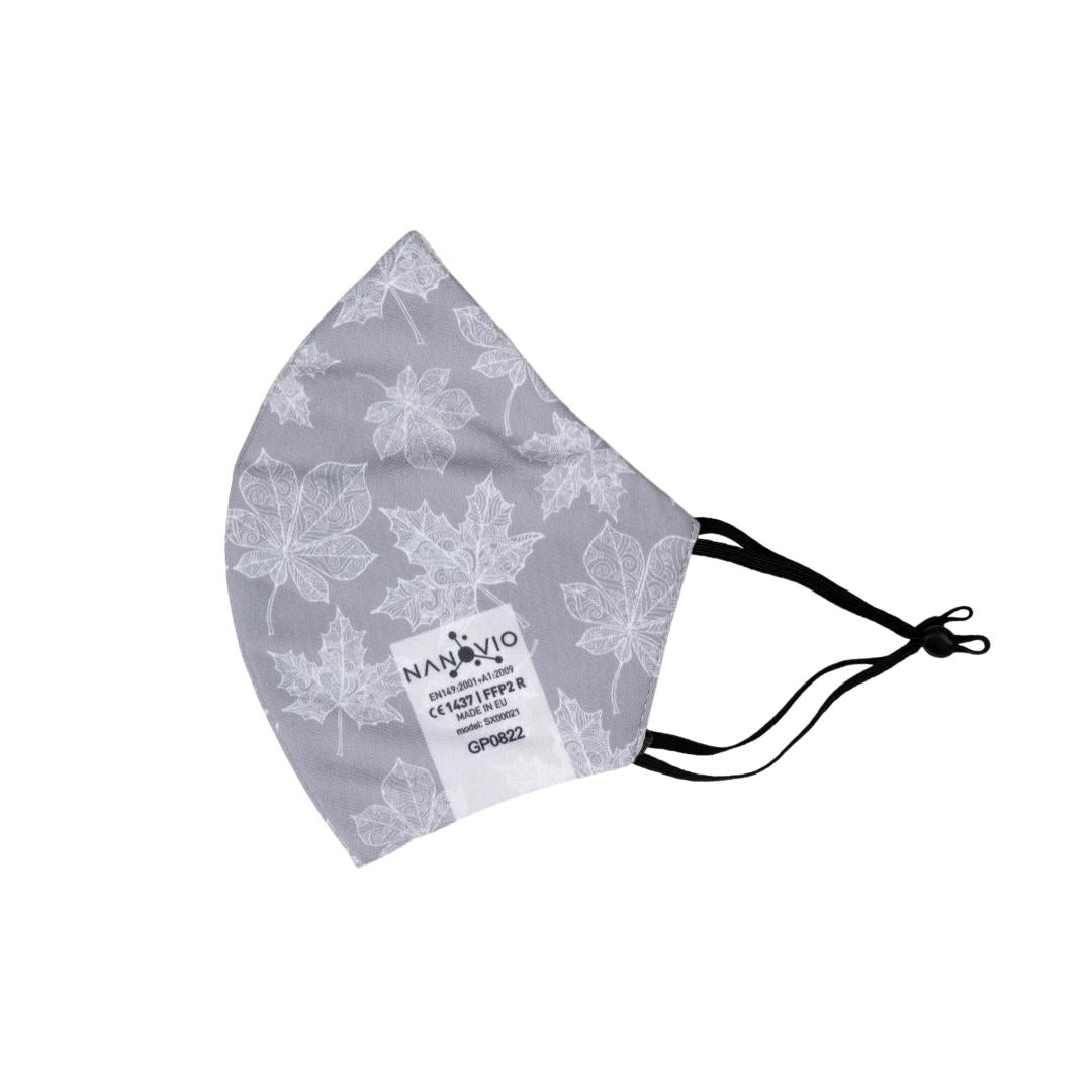 Nanovio FFP2 Maske wiederverwendbar I Gray Maple I Nano Maske aus Europa