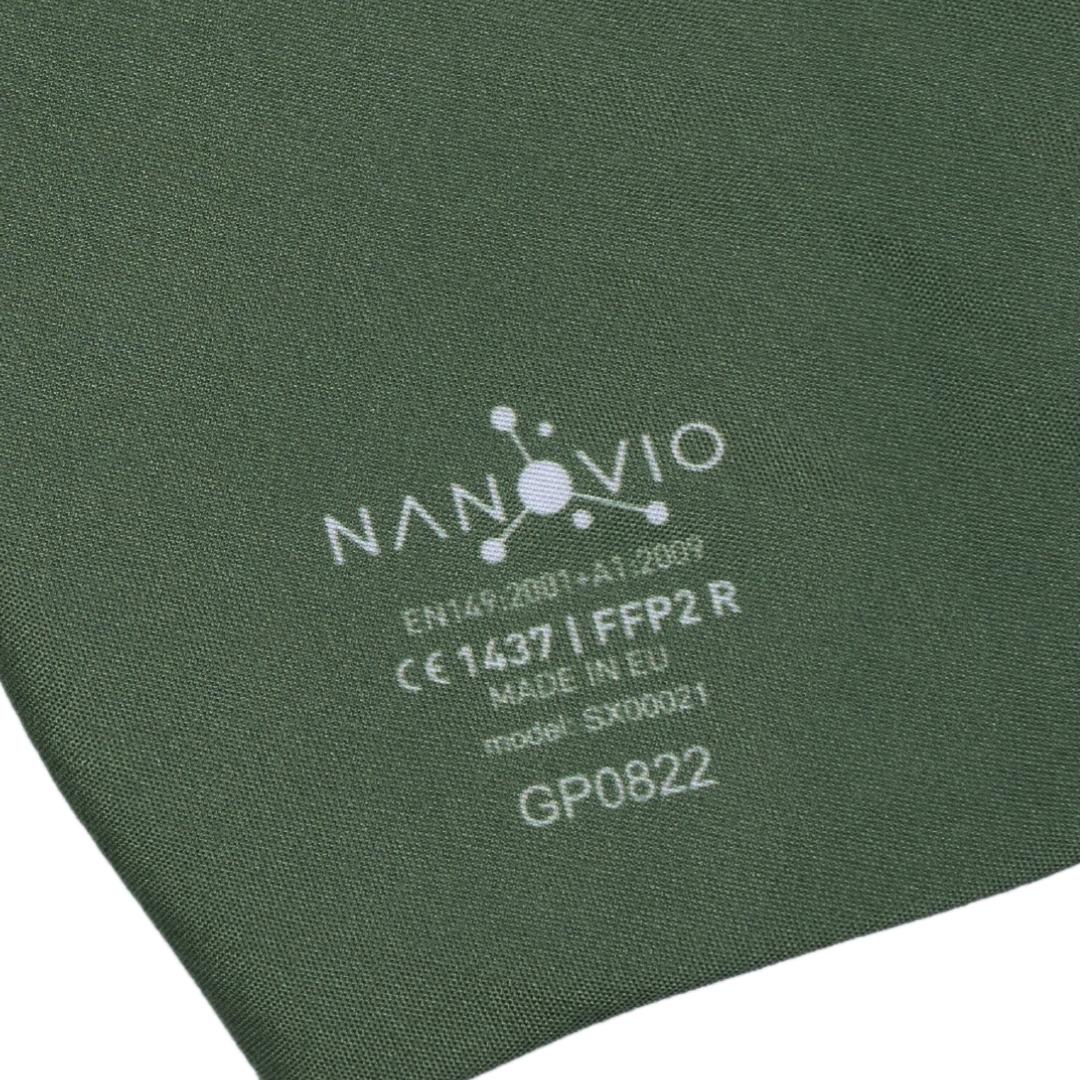 Nanovio FFP2 Maske wieder verwendbar I Olive I Nano Maske aus Europa
