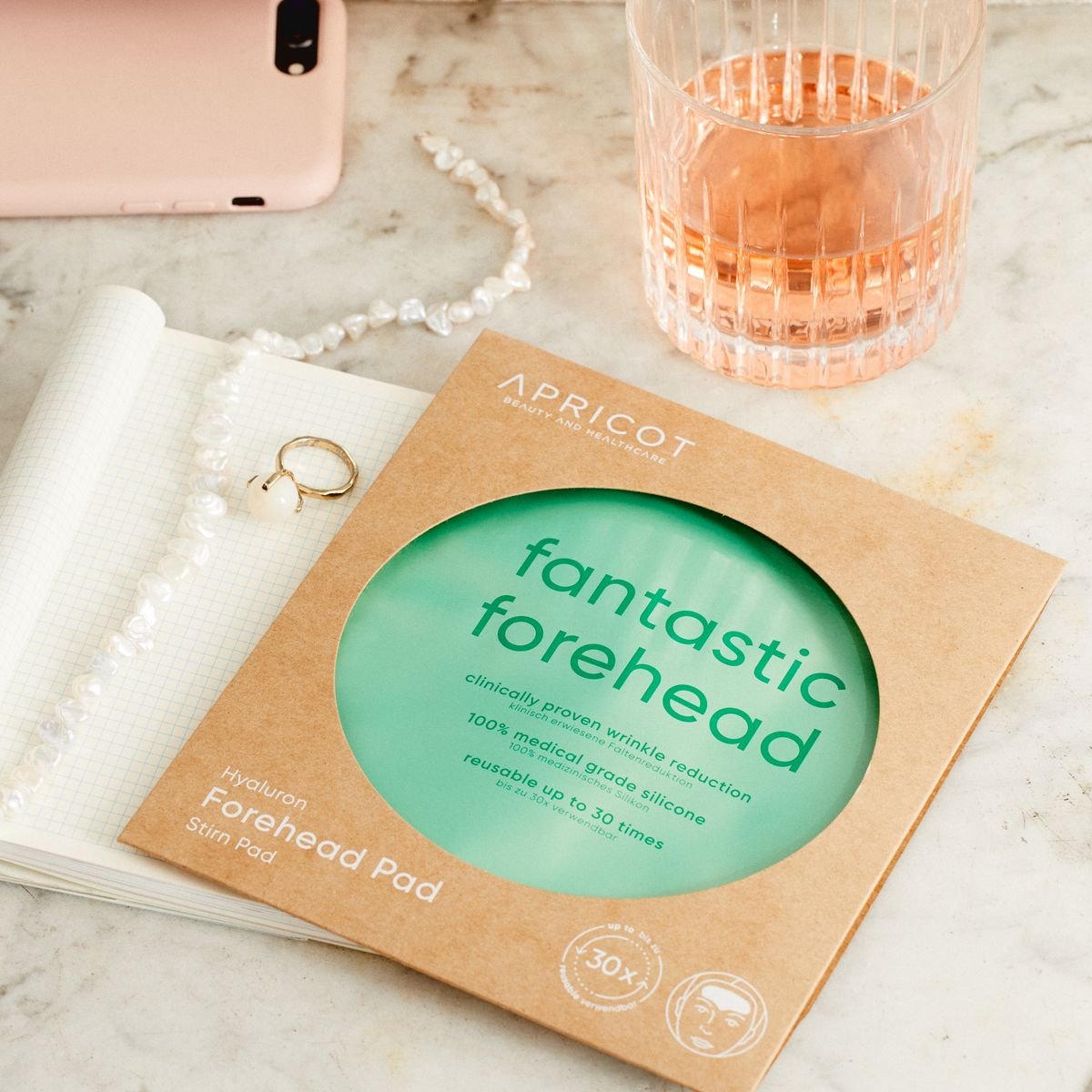 APRICOT I Stirn Pad "fantastic forehead" mit Hyaluron - 30 Behandlungen