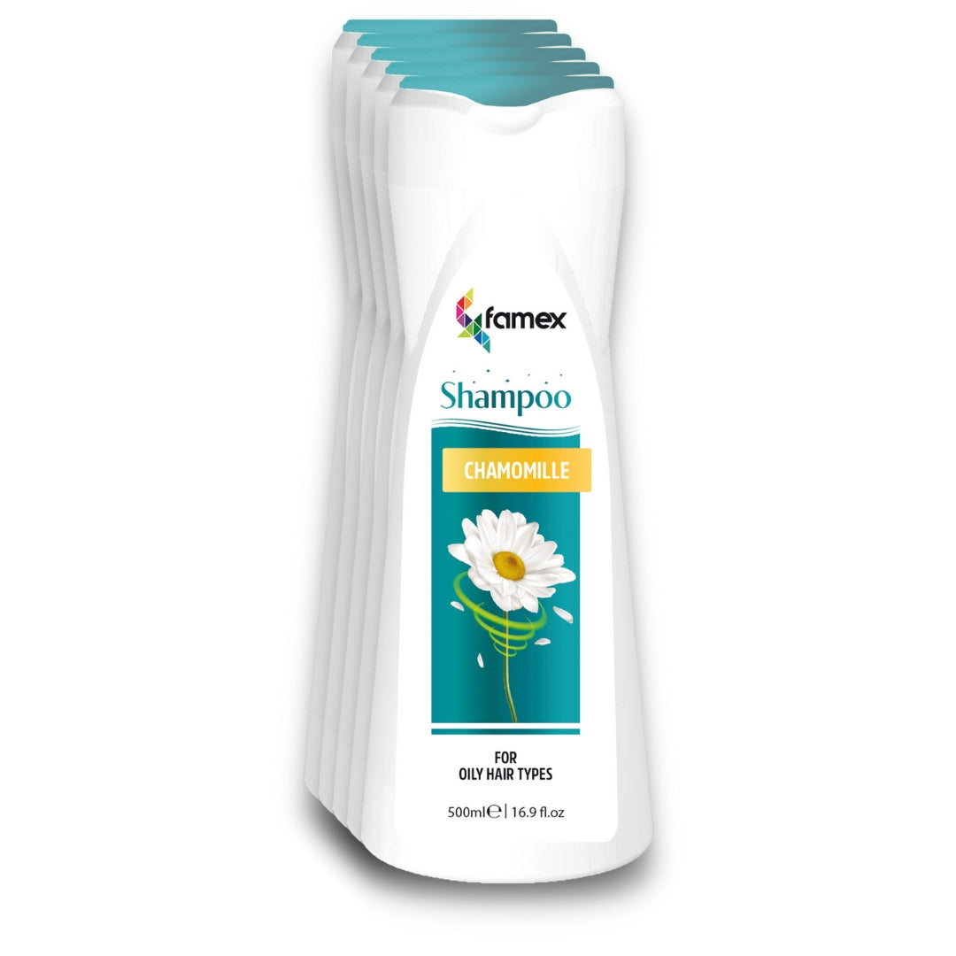 FAMEX Premium Shampoo I Kamille I 500ml gegen fettiges Haar