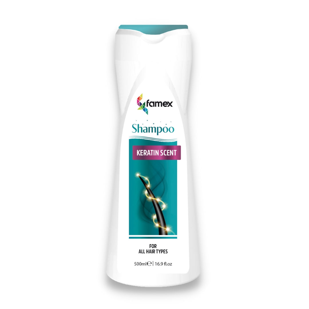 FAMEX Premium Shampoo I Keratin Scent I 500ml für alle Haartypen