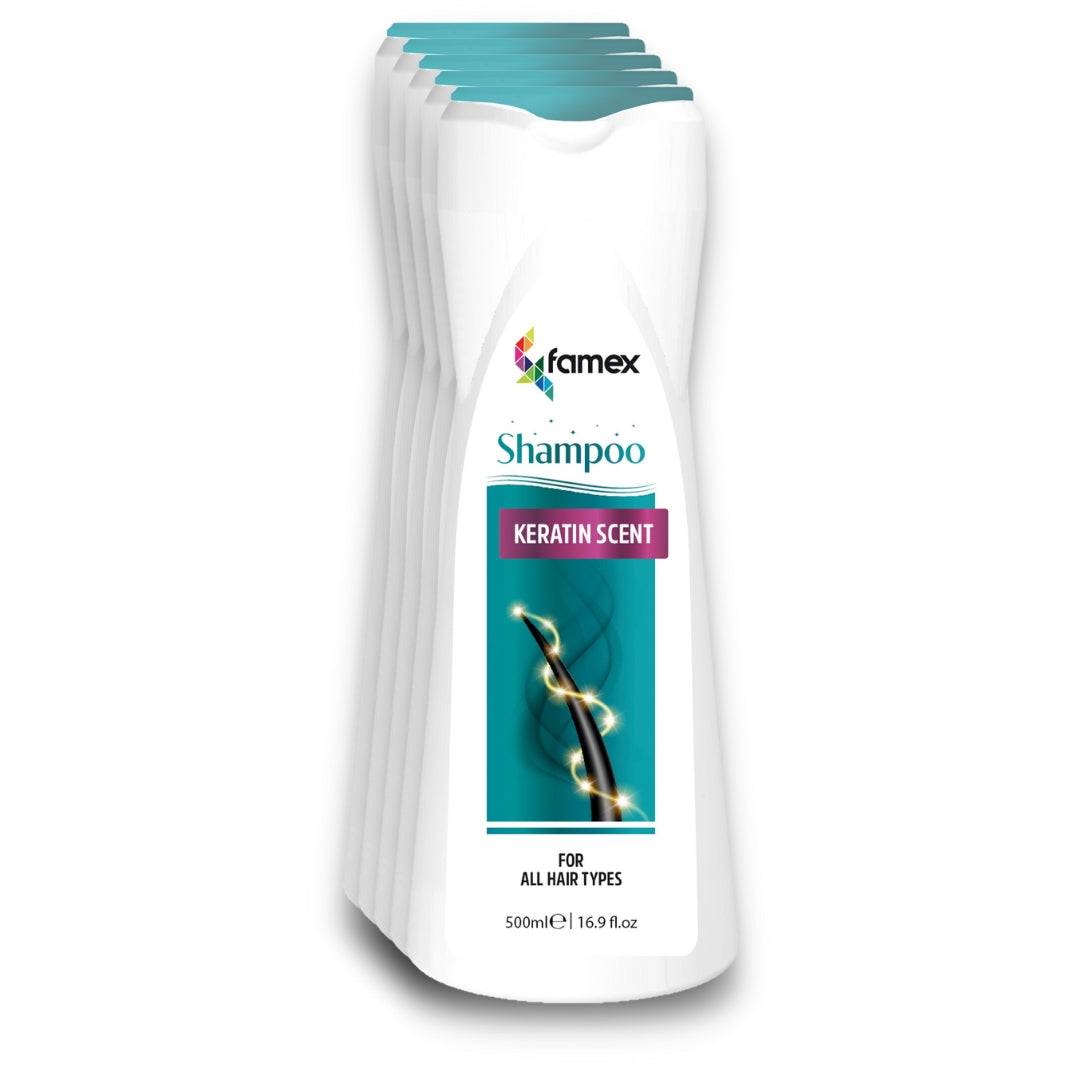 FAMEX Premium Shampoo I Keratin Scent I 500ml für alle Haartypen