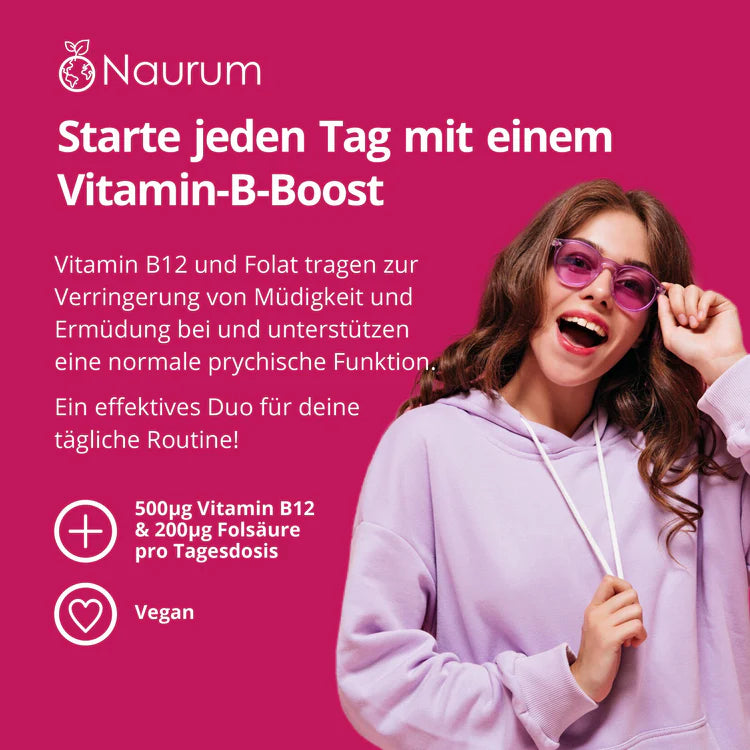 Naurum Vitamin B12 Trio Komplex mit Folat