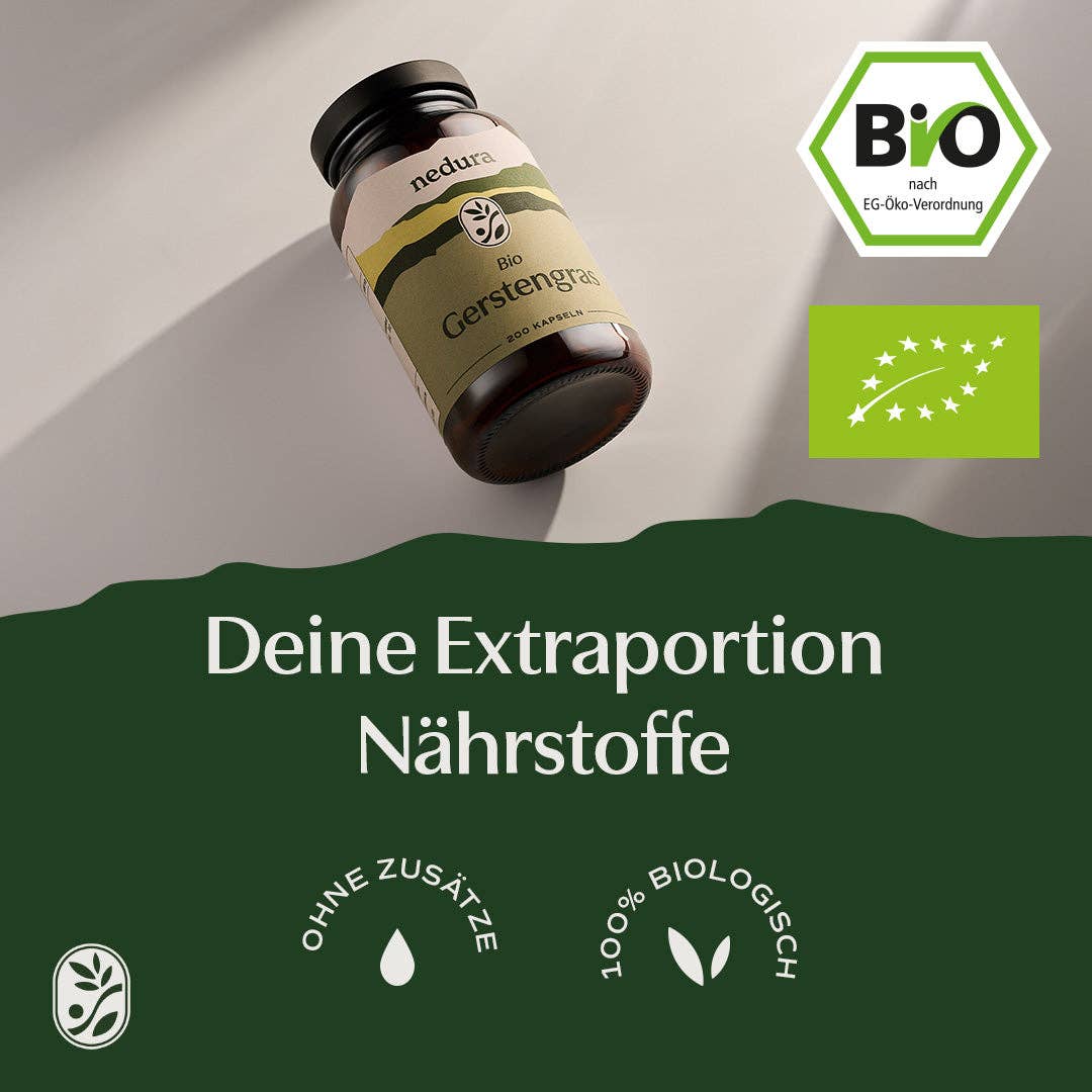 Nedura BIO Gerstengras - 200 Kapseln