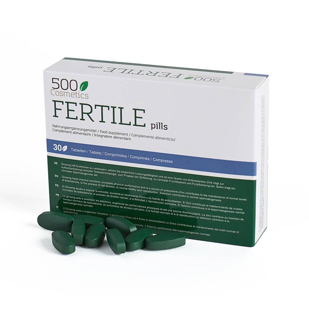 500cosmetics | Fertile – zur Erhöhung der Fertilität, Qualität und Quantität der Spermien