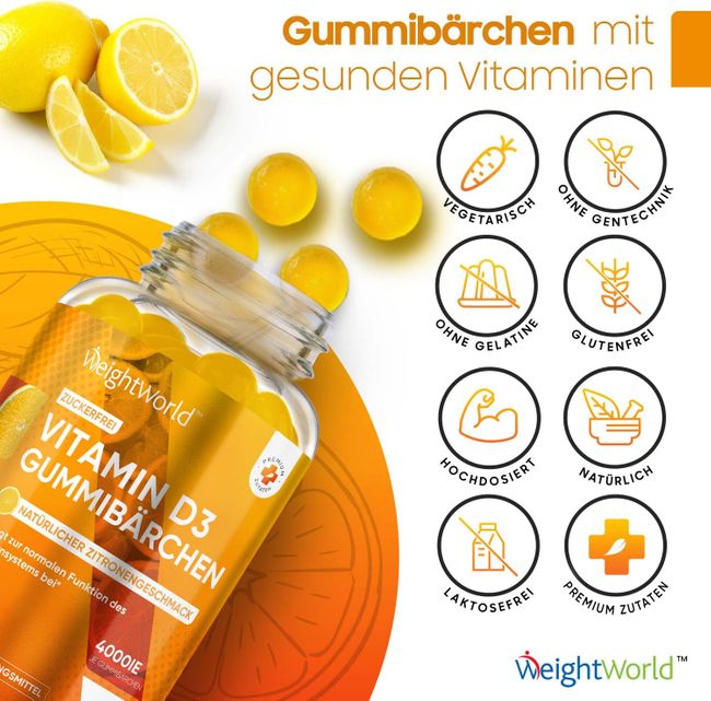 WeightWorld | Vitamin D3 4000 IE Gummibärchen