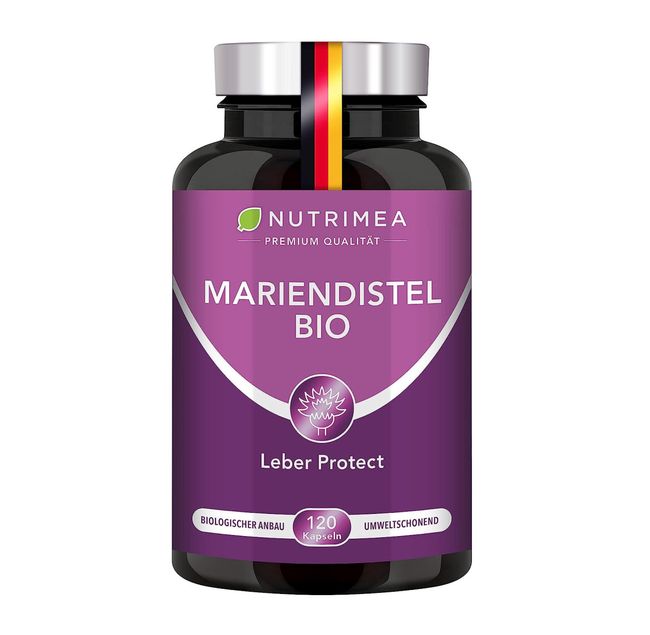 Nutrimea DETOX Mariendistel BIO | Natürlich Leber & Körper entgiften | Reines Mariendistel-Extrakt