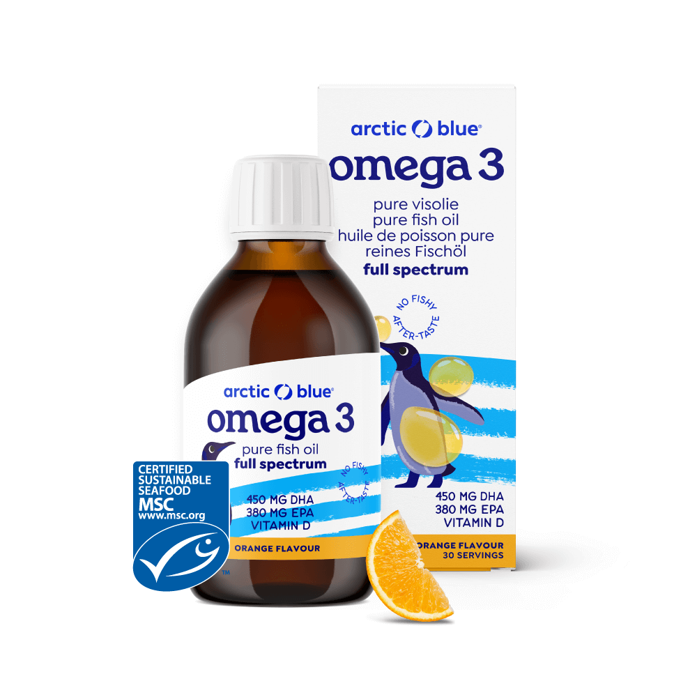 Arctic Blue Omega 3 DHA- und EPA-Fischöl für Kinder mit Vitamin D3 - MSC (150 ml Flasche)