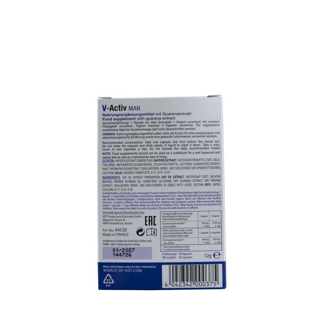 HOT V-Activ Caps for men - 20 Stk.