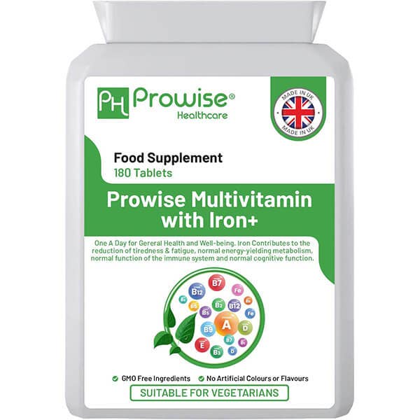Prowise Healthcare Multivitamin mit Eisen, 180 Tabletten (6-Monatsvorrat) zur Unterstützung des Immunsystems