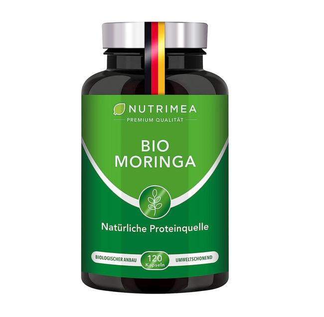 MORINGA Oleifera Kapseln | BIO Zertifiziert OHNE Zusätze | In Deutschland hergestellt | Energy Tabs im 4 Monatsvorrat | SUPERFOOD 100% VEGAN
