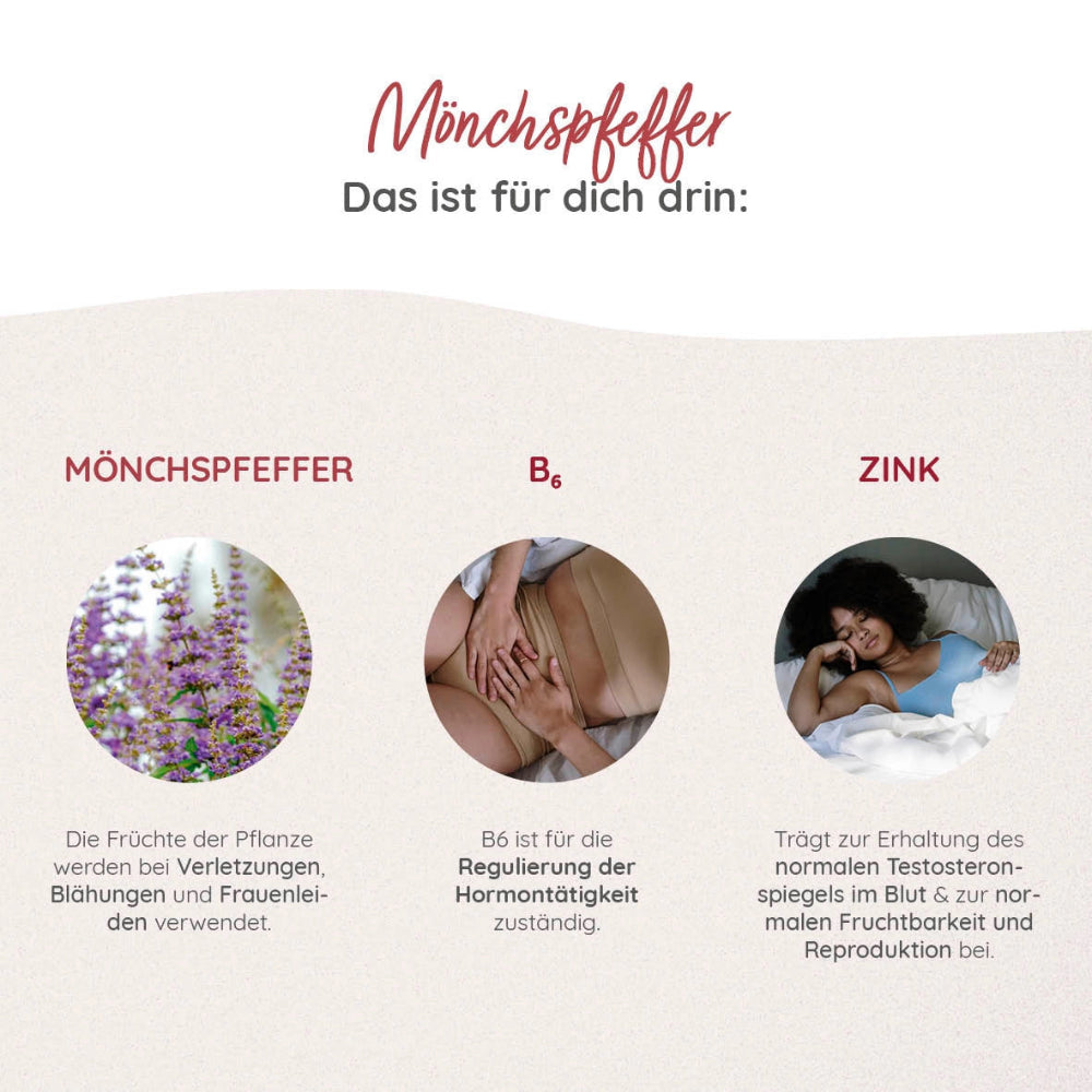 MYLILY | Mönchspfeffer & Maca Wurzel | Fembalance