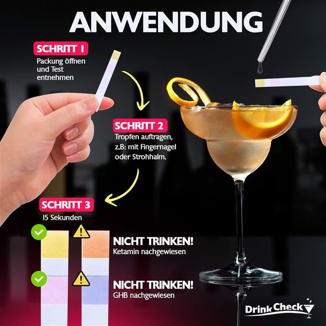 DrinkCheck K.O. Tropfen Schnelltest