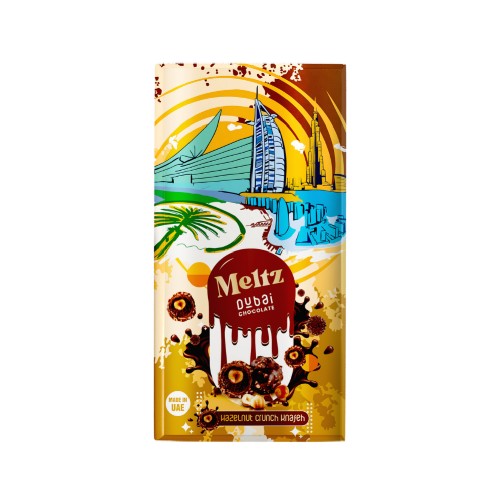Meltz Dubai Schokolade – Haselnuss-Crunch mit Knafeh-Füllung (75 g)