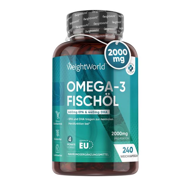 WeightWorld Omega 3 Fischöl Kapseln