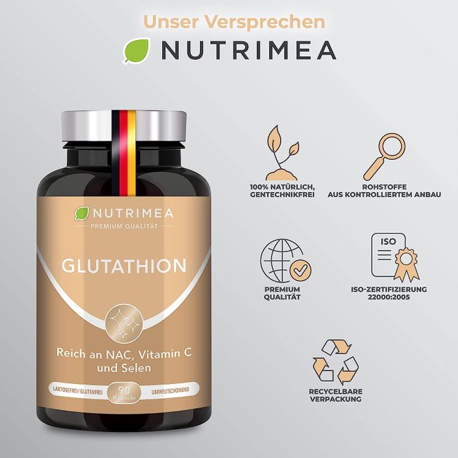 Nutrimea L-GLUTATHION reduziert zu 98% | mit Vorläufern + Vitamin C