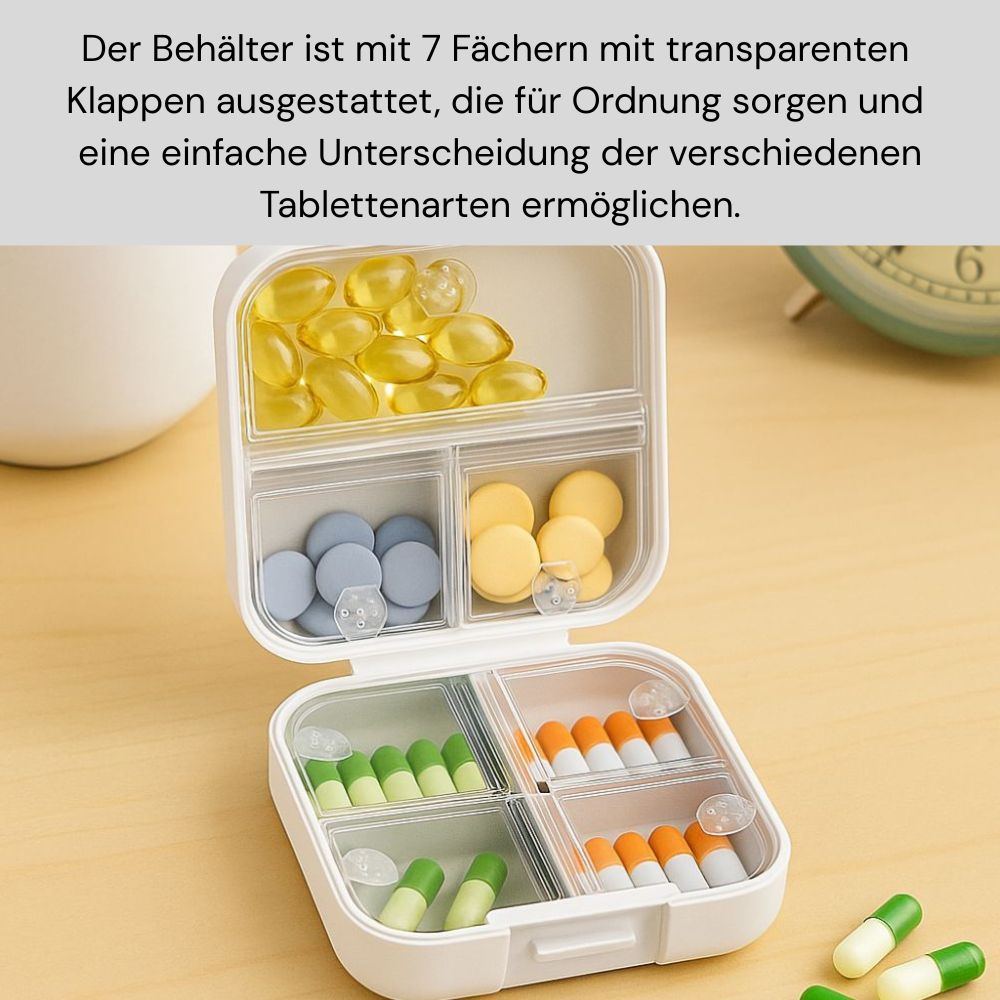 Verk Group | 7-Tage Tablettenbox für Medikamente & Nahrungsergänzungsmittel - Medium