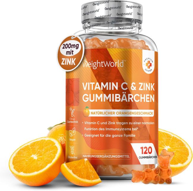 Weightworld | Vitamin C & Zink Gummibärchen - 120 Stück