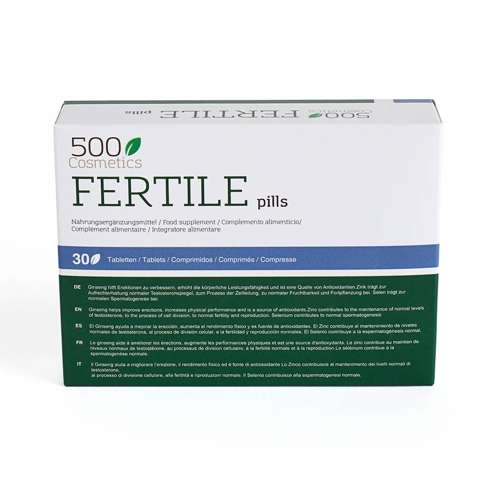 500cosmetics | Fertile – zur Erhöhung der Fertilität, Qualität und Quantität der Spermien