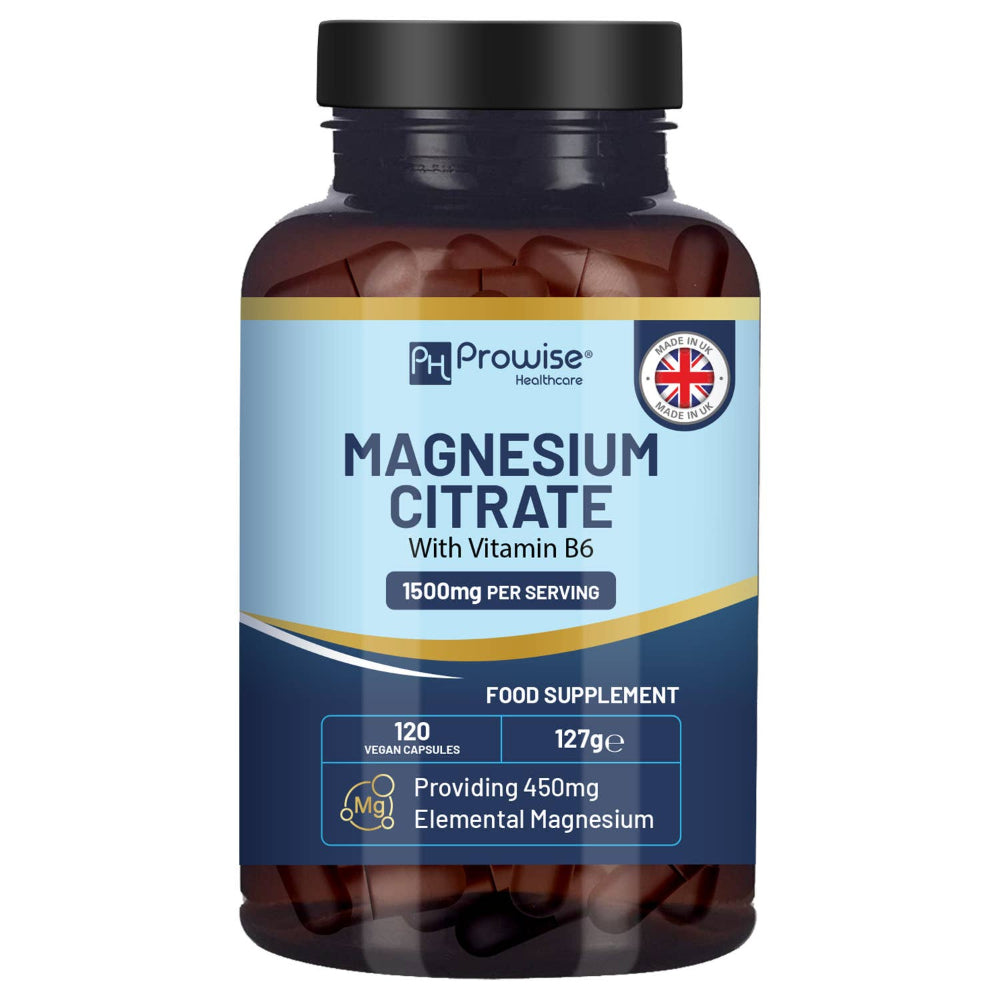 Prowise Healthcare | Magnesiumcitrat 1500 mg mit Vitamin B6 - 120 Kapseln