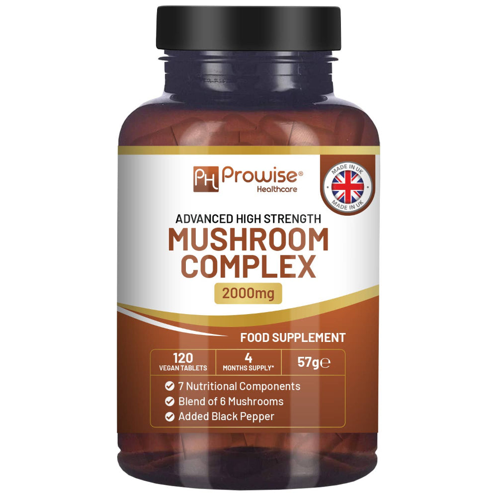 Prowise Healthcare | Advanced Mushroom Complex mit 6 Pilze - 120 vegane Tabletten