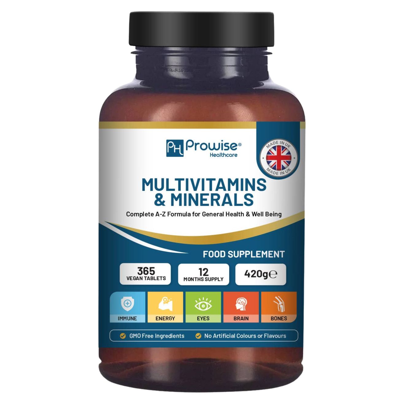 Prowise Healthcare | A-Z Multivitamine & Mineralien - 365 Vegane Tabletten