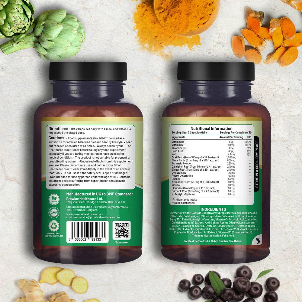 Prowise Healthcare | Advanced Livcare+ Leberreinigung & Detox - 60 Kapseln