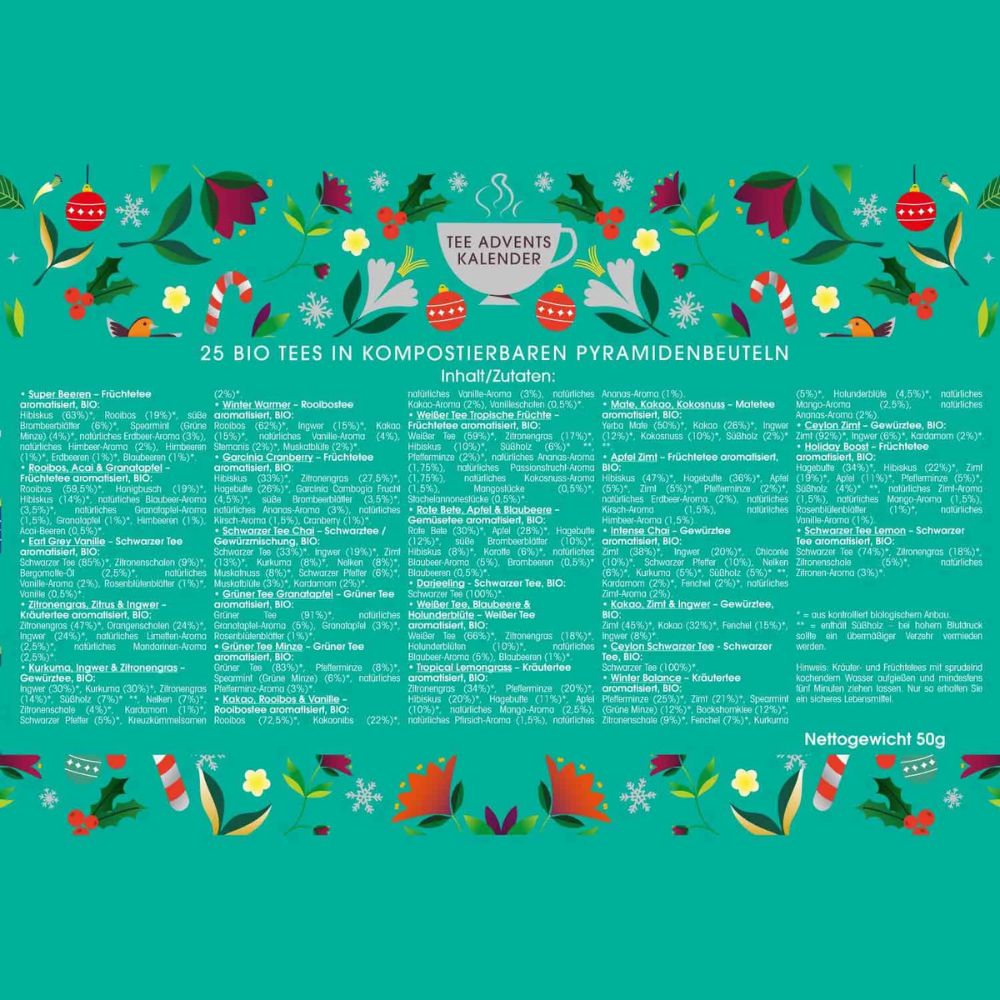 English Tea Shop | Adventskalender "Christmas Vibes only" - 25 BIO Teepyramiden