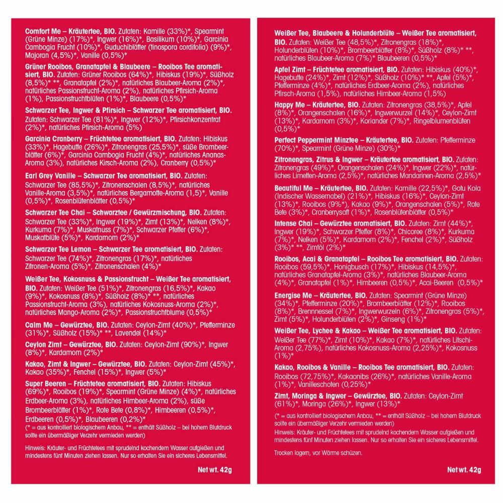 English Tea Shop | Adventskalender "Elfen-Dorf" - Rot - 24 einzeln verpackte BIO-Tees