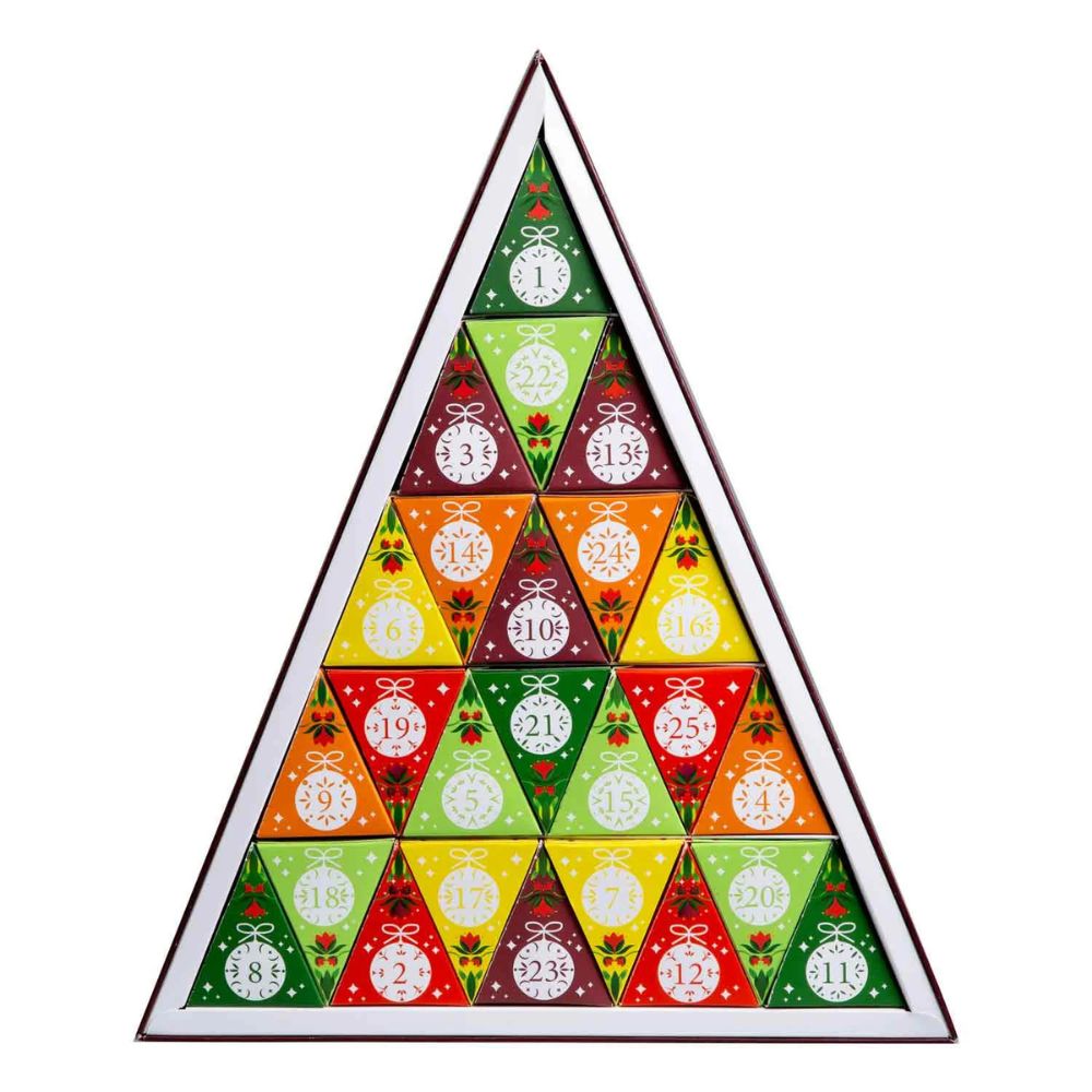 English Tea Shop | Adventskalender "Mosaik rot" - 25 BIO Pyramidenbeutel