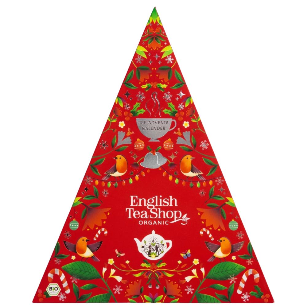 English Tea Shop | Adventskalender "Mosaik rot" - 25 BIO Pyramidenbeutel