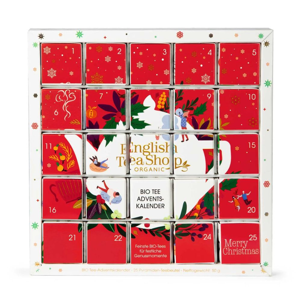 English Tea Shop | Adventskalender "Red Christmas" - 25 BIO Teepyramiden